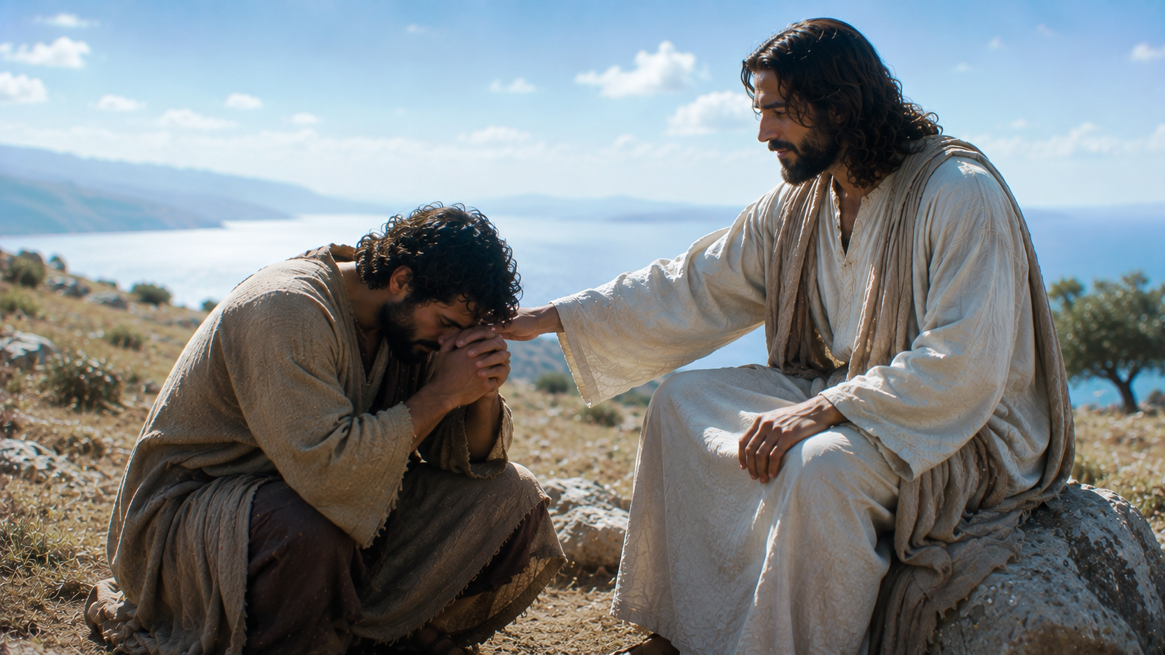 1 Peter 5:7 - casting all your worries on him, because he cares for you.
